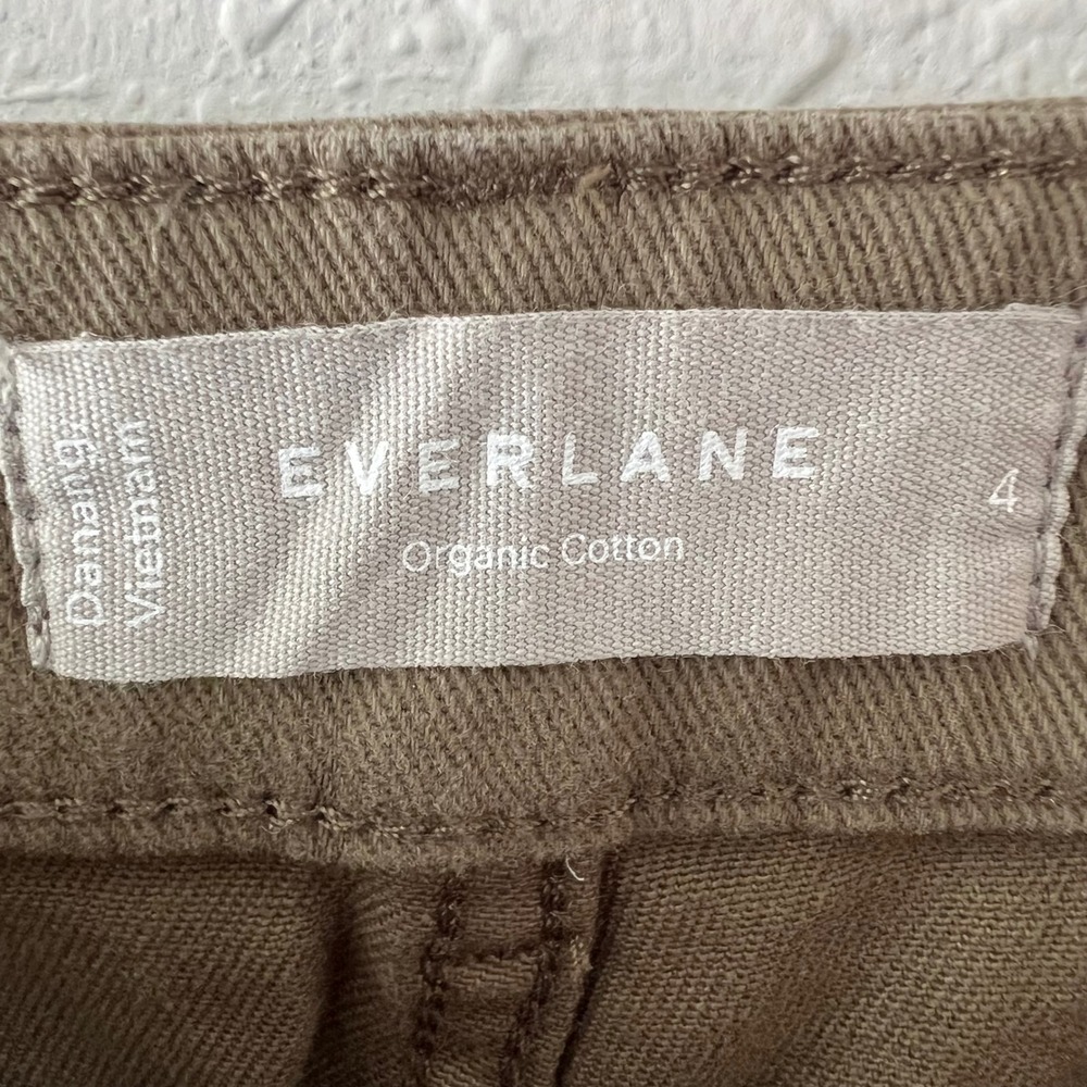 Everlane Utility Barrel Pant Olive Green Organic Cotton Utility Tapered Size 4 - Picture 6 of 7